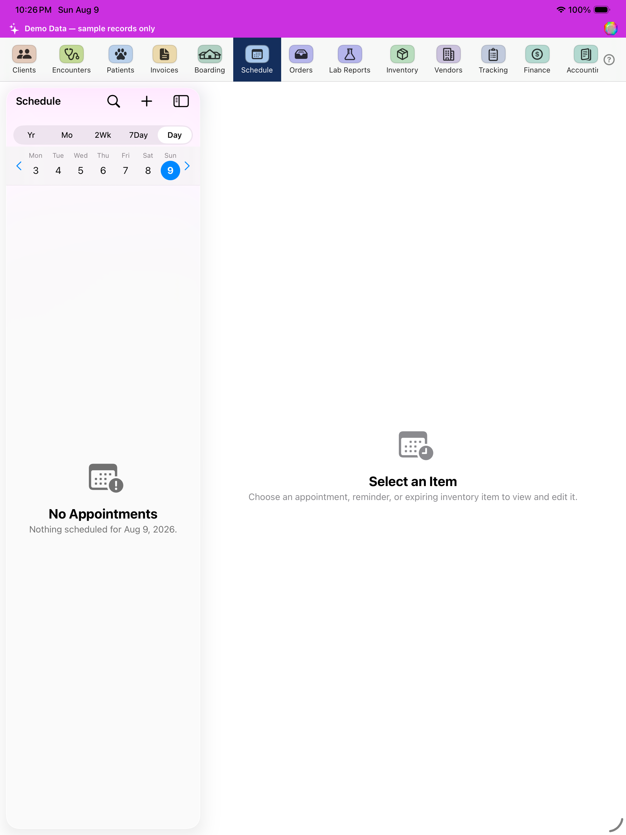 Calendar screenshot